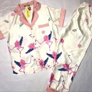 Satin printed pajama set (BUNDLE 2/$60)